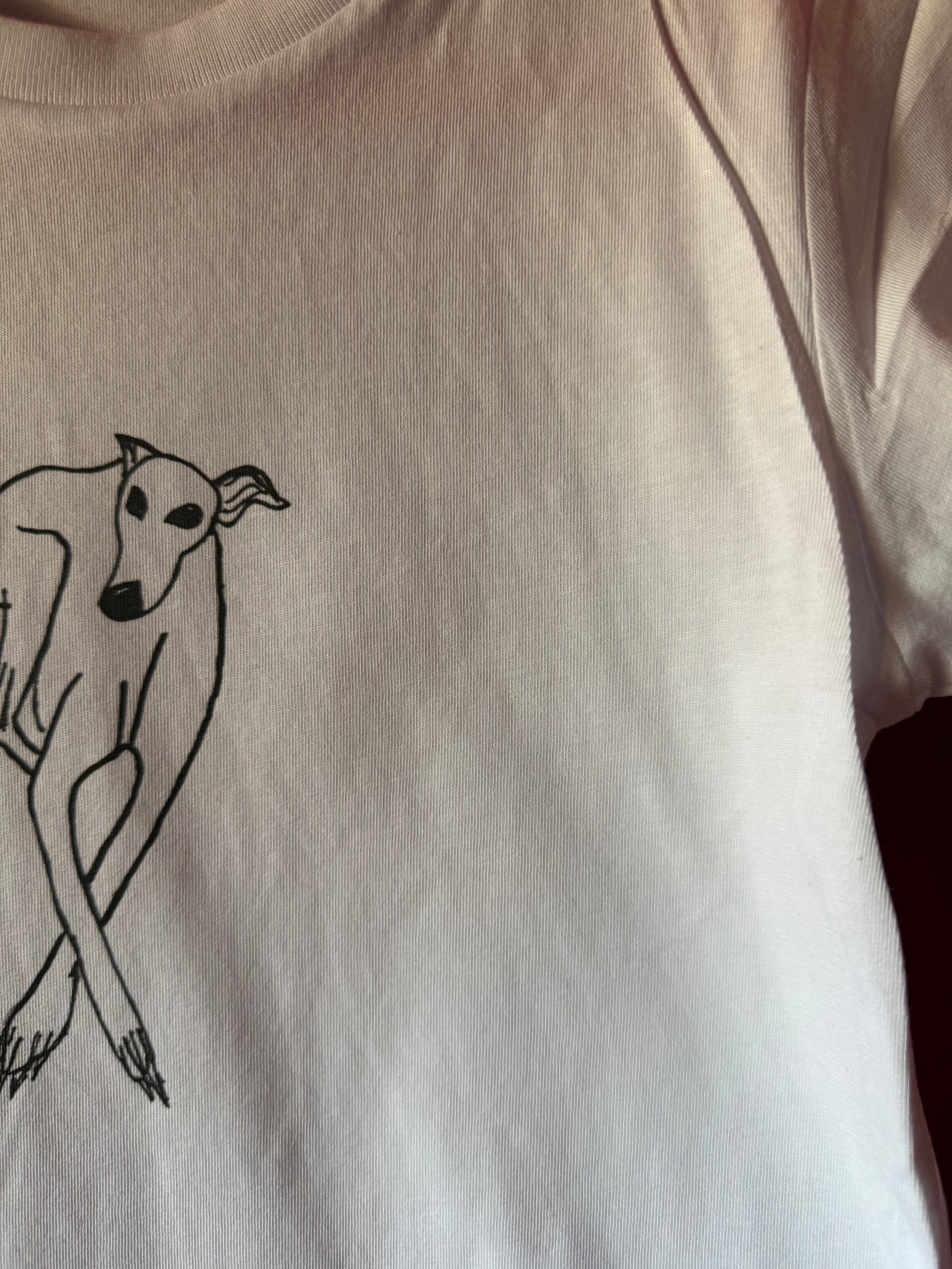 Crossed Paws Printed on Organic Cotton T Shirt Aged 7-8 Years