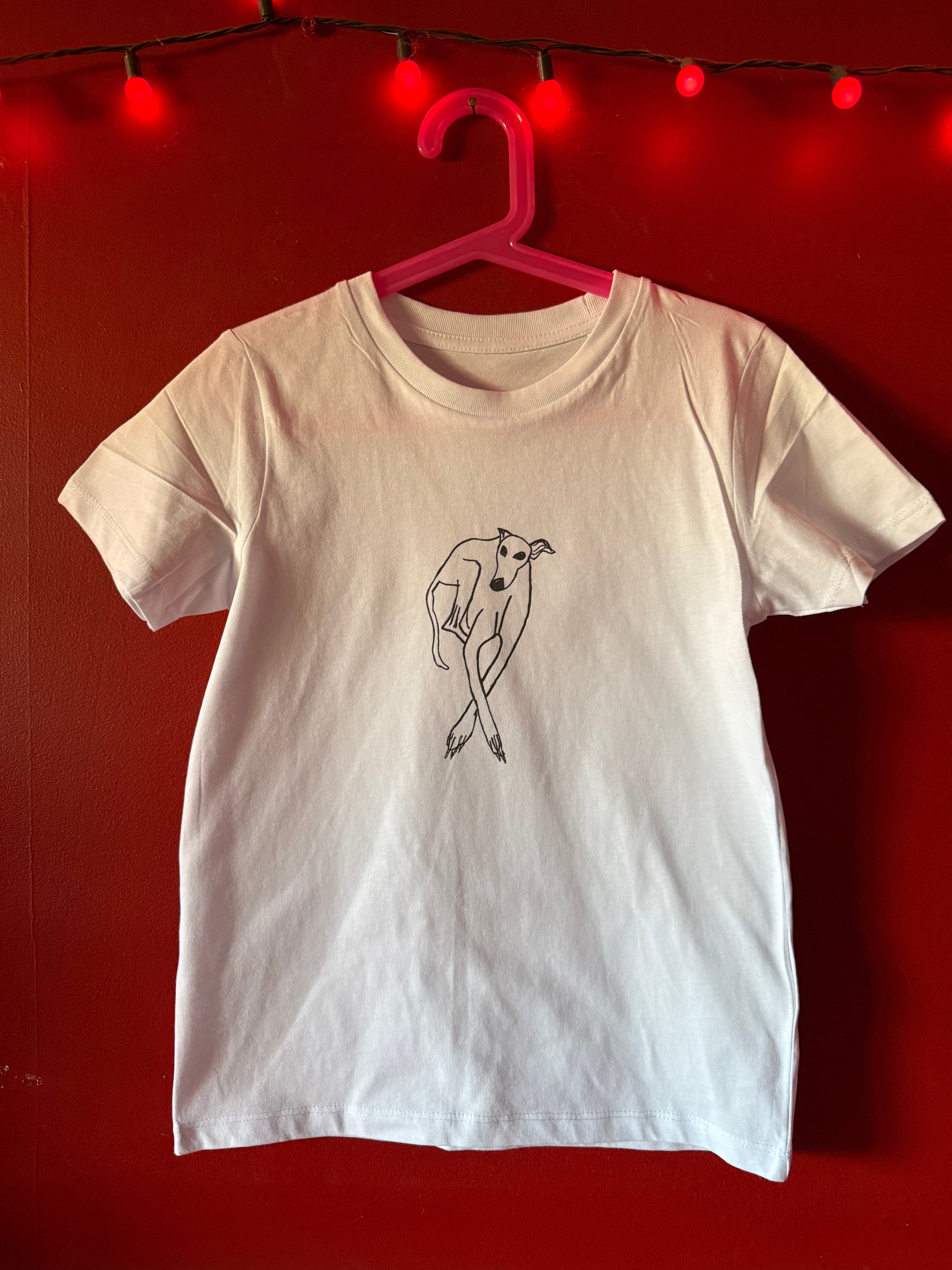 Crossed Paws Printed on Organic Cotton T Shirt Aged 7-8 Years