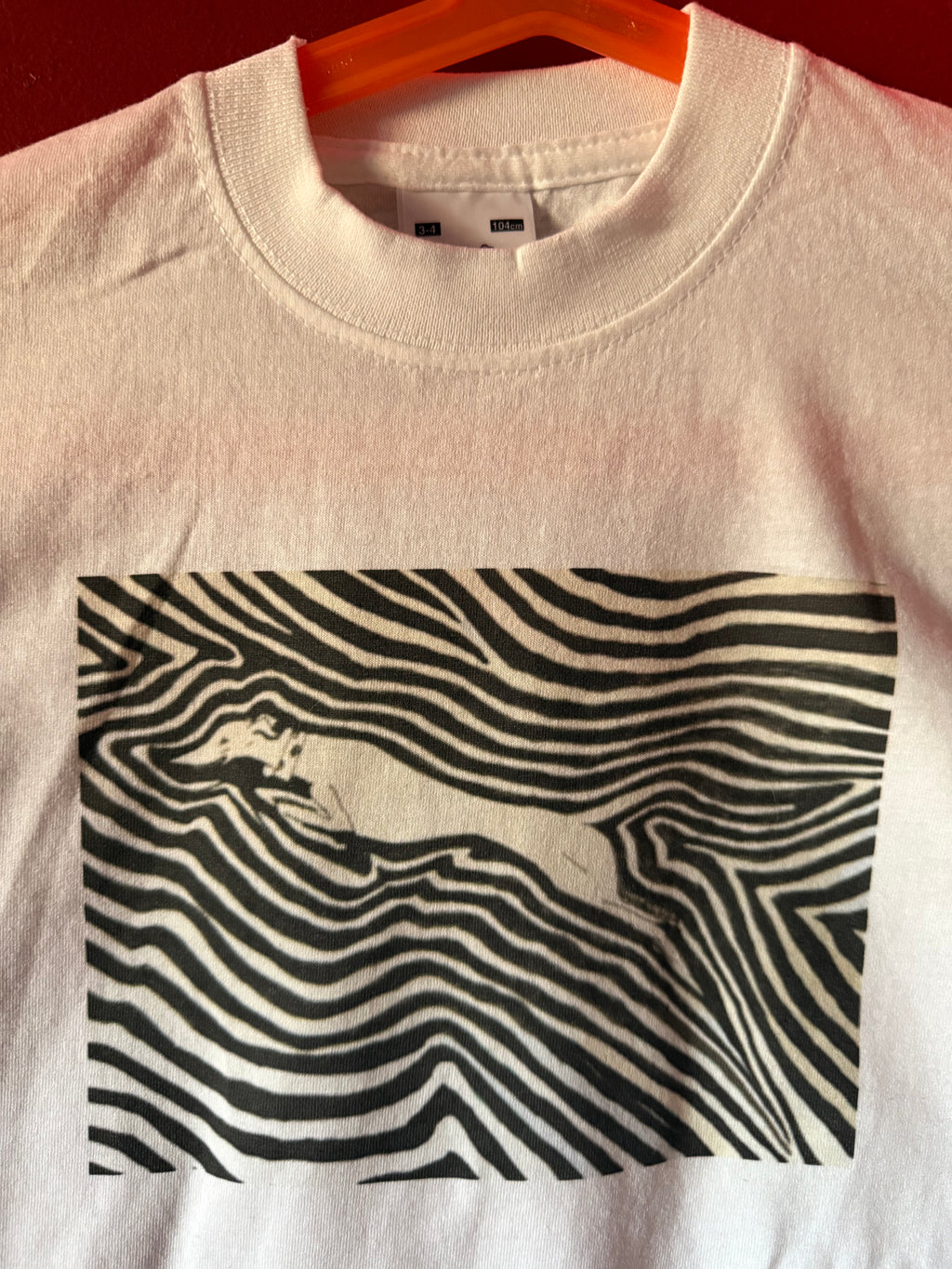 Hound Leaping Printed T Shirt on White Age 3-4 Years